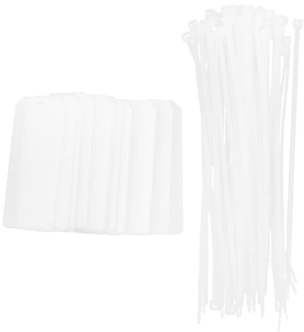 Alipis 50 Etiquetas para Cables de Red Reutilizables de Plástico ABS Impermeables Marcador y Etiquetas de Identificación para Organización y Marcado de Cables Eléctricos