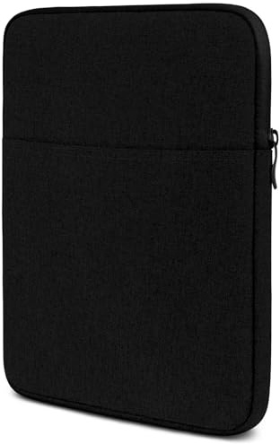 moex Tablet Hülle für Samsung Galaxy Tab A11 Plus Tasche mit Reißverschluss und Fach für Zubehör, Nylon Stoff Sleeve weich Gepolstert, Schutzhülle Minimalistisch Dash Case, Schwarz