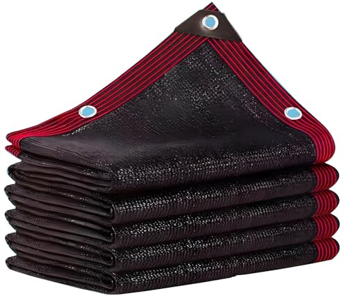 Telo ombreggiante nero 9,1 x 9,1 m con occhielli – 97% di protezione UV in rete telone per serra, fienili, canili, patio, copertura per piante, ideale per pomodori e uso in giardino