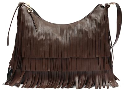 MISAKO Tasel bolso de hombro con flecos | Resistente, look chic y actual, para el día a día, fácil de combinar, diseño versátil, ideal como regalo para mujer