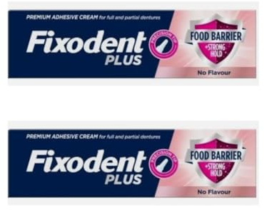 Fixodent Adhesive Cream Food Seal, 40g, Pack of 2