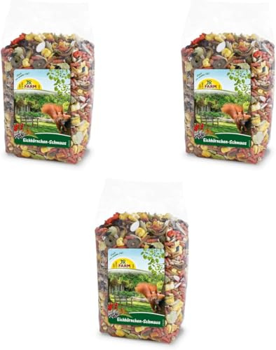 JR Farm Eichhörnchen-Schmaus | 3er Pack | 3 x 600 g | Temporäres Hauptfutter für Eichhörnchen