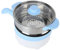 Olla De Cocina Eléctrica Para Coche 24V 2L Olla Caliente Mini Sartén Antiadherente De Acero Inoxidable Con Tapa Para Huevos, Fideos, Pasta(Sartén eléctrica 24V 2 litros azul cielo)