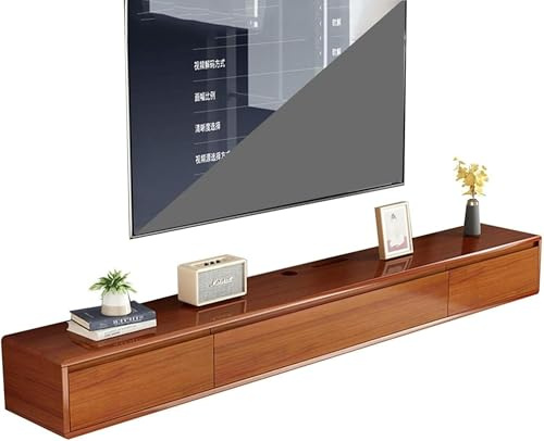 BTURYT TV Lowboard Hanging-Wall Mounting TV Cabinet-TV Cabinet Hanging, TV Stand for Media Console, Entertainment Center, 140 Cm TV Stand, Wall-Mounted TV Lowboard, DVD Storage Shelf ~/