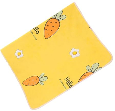 Tappetino Assorbente in Cotone Giallo, Lavabile e Traspirante | 1 Pz Riutilizzabile, Asciugabile e Altamente Assorbente, per Fasciatoio e Lettino