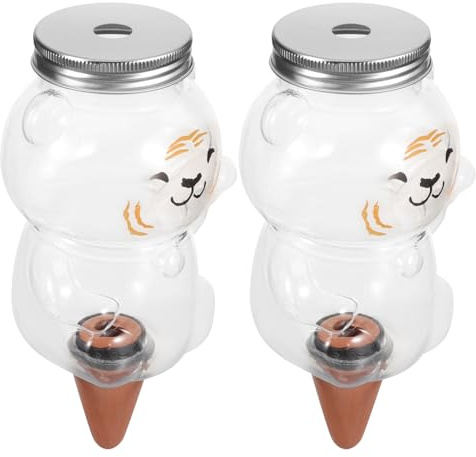 Abaodam Regadera Automática para Plantas, Set de 2 Dispositivos Dispensador de Agua para Jardinería en Macetas, Fácil de Usar en Interiores