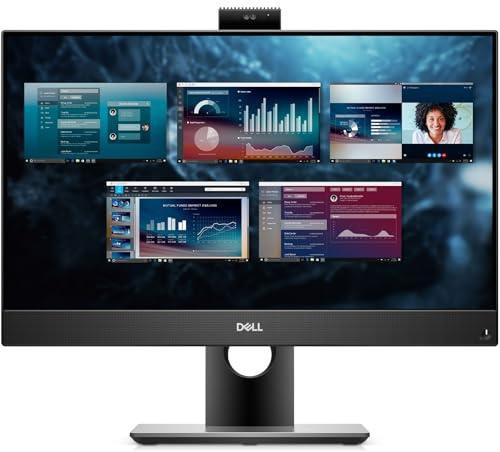 Dell All in One PC Ordinateur de Bureau OptiPlex 7490 AIO, Écran 24 Full HD, Processeur Core i5‑10400, Mémoire RAM 16GB, SSD 512GB, Webcam, Windows 11 Pro (Reconditionné)