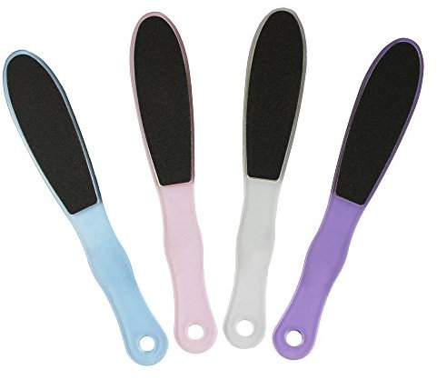 com-four® 4x Doppelseitige Hornhautfeile XL - Hornhautraspel zur Fußpflege - Fußfeile zur Hornhautentfernung (04 Stück - Hornhautfeile)