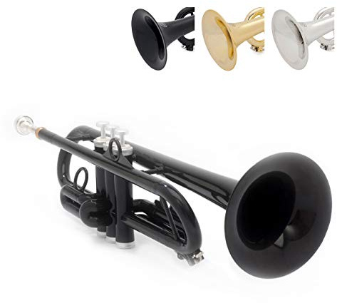 pInstrument pTrumpet hyTech - Tromba in metallo/polimero - Bocchino - Borsa imbottita per il trasporto - Impugnatura leggera e ergonomica - Suono autentico in Sib per studenti e principianti -