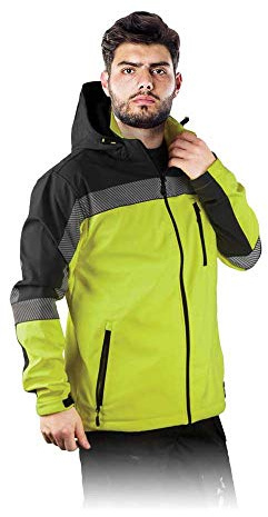 Leber&Hollman LH-PIROL_YS2XL Schutzjacke, Gelb-Stahlblau, 2XL Größe
