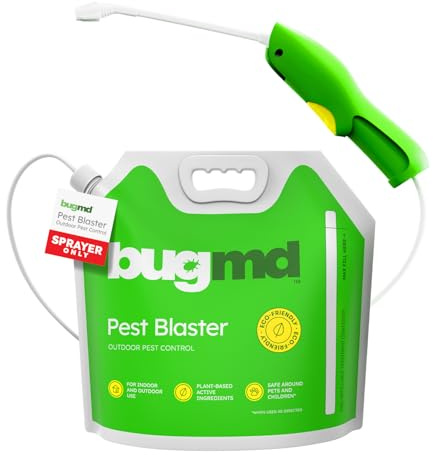 BugMD Blaster - Kit de pulverización para exteriores, pulverizador automático fácil de usar, boquilla ajustable ligera y potente (el concentrado se vende por separado)