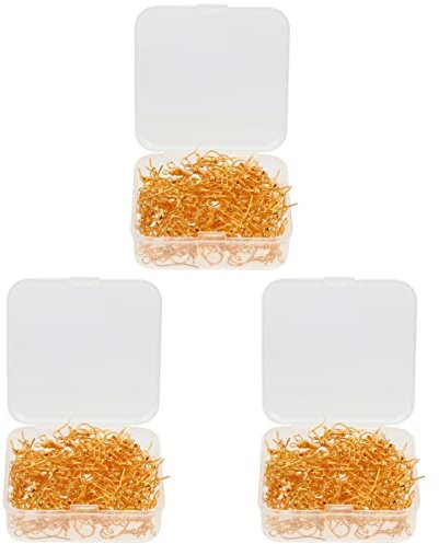 Garneck 600stücke Ohrhaken Ohrhaken Für Schmuckherstellung Earring Hooks Zubehör Für Kreative Projekte Goldene Farbvariante