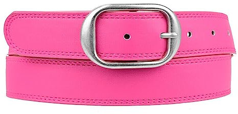 Zakatte • Damen schlichter Gürtel aus Kunstleder Damengürtel Taillengürtel Hüftgürtel BS066 (Pink, 85 cm)