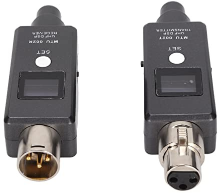 Micrófono Inalámbrico XLR Transmisor Receptor con Adaptador Recargable