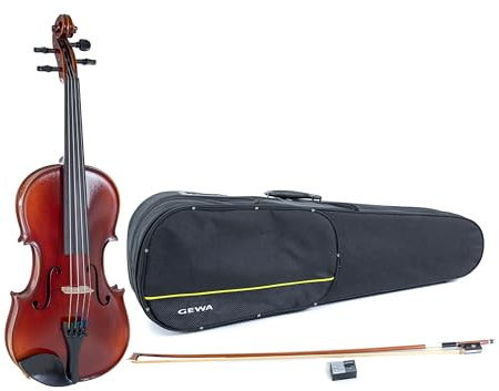 GEWA Set di violino Ideale VL 2 – 1/2 pronto per suonare, arco in Massaranduba, corde Larsen Aurora, astuccio per violino