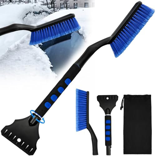 COZII Eiskratzer Auto, 3 in 1 Eiskratzer Auto mit Besen, Ultra Schneebesen Auto, Auto Eiskratzer mit Eisbrecher Funktion, Stabiler Schneekratzer Auto, Abnehmbar Eiskratzer für Auto
