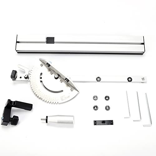 Gehrungslehre Winkelanschlag für Tischsäge, Hochgenaue Gehrungslehre Tischkreissäge, Unverzichtbares Sägezubehör für präzises Schneiden, 450mm