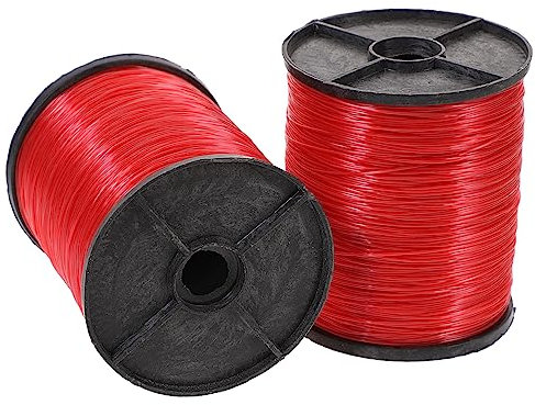 KOMBIUDA Transparenter Nylon Draht 1mm zum Bilder Aufhängen und Girlanden Dekorieren 2 Rollen Verschleißfest und Unsichtbar für Vielseitigen Einsatz