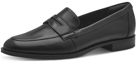 Tamaris Damen Slipper Leder schwarz 41