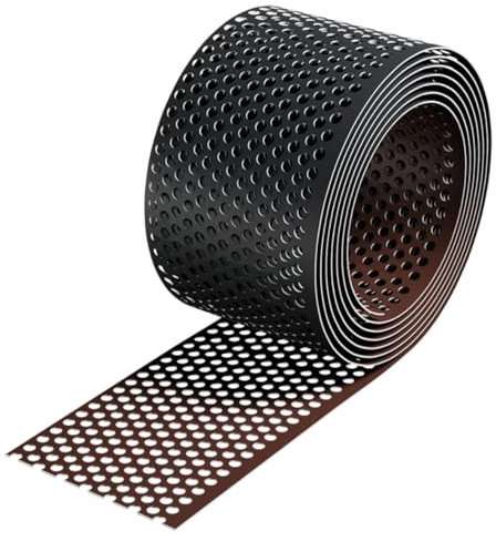 25lfm Aluminium Traufgitter Anthrazit/Braun beidseitig lackiert ALU Vogelschutzgitter Schutzgitter Lüftungsgitter Lüftungsband