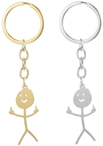 Ouligay Cadeaux drôles pour femmes hommes meilleure amie partenaire, porte-clés personnalisés cadeau doigt d’honneur cadeau drôle doigt d’honneur petits cadeaux pour femmes hommes ami anniversaire, a