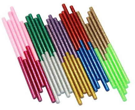 HAPINARY 100 Stück Bunte Glitzer-klebestifte Heißklebestift Schmelzklebestreifen Für Basteldekorationen Zufällige Farbe