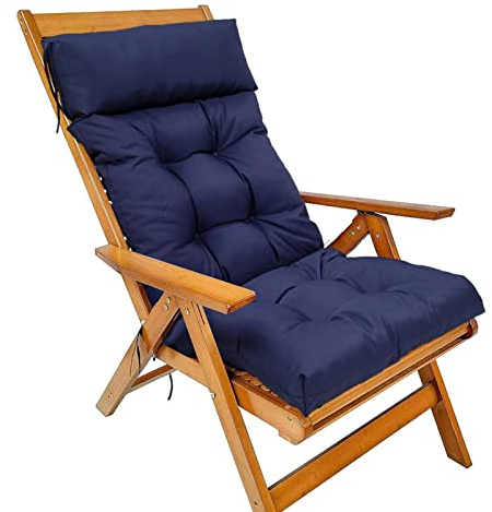 Wasserfeste Hochlehner-Gartenstuhlauflagen für Adirondack-Stühle, 130 x 55 cm