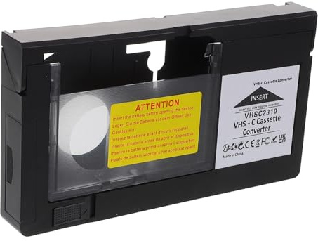 DOITOOL Adaptateur De Conversion VHS-c en Numérique pour Caméscopes Et Lecteurs Vidéo, Accessoires De Conversion pour Cassettes 1/2 Pouce, Plastique Solide, Compact Et Portable, Usage Vidéo