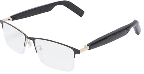 Yanmis Lunettes Intelligentes, Verres Bluetooth 5.4 avec Micro et Haut-Parleur Intégrés, Lutte Contre la Lumière Anti-Bleue Extérieure et Les Lunettes Intelligentes IP54 Proof pour