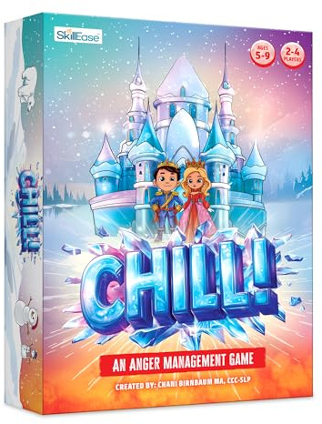 SkillEase CHILL Anger Management for Kids, Ages 5-9, Therapy Games, Social Emotional Learning, Fun Social Skills Board Game for Therapists & Families