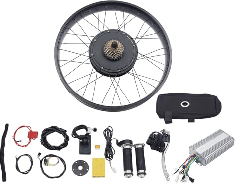 Dofanqing - Kit de conversión para bicicleta eléctrica (1500 W, 48 V, rueda trasera, 26 x 4 pulgadas, motor sin escobillas, 55 N.m, pantalla LCD, controlador 35 A, apto para bicicletas de nieve