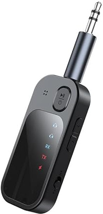 Ricevitore Bluetooth 5.4 Trasmettitore Bassa Latenza 3,5 mm AUX Jack Audio Wireless Adattatore per TV Aereo Auto Altoparlante PC Cuffie