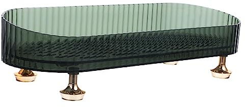Organizer da Bagno Trasparente Verde, Vassoio per Lavabo