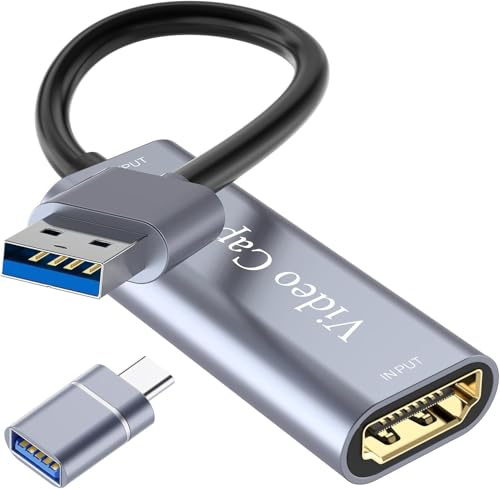 VIXLW U167 Capture Card, 4K HDMI to USB 3.0 HD Game Capture Card, 1080P Video Capture Card for Streaming, Nintendo Switch, PS34, YouTube, Xbox, Twitch Compatible