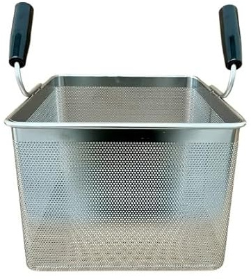FBR0276 - CESTINO MADE IN ITALY CUOCIPASTA PROFESSIONALE 2/3 2 MANICI 296X328X215H MM IN ACCIAIO INOSSIDABILE AISI 304 CESTELLO CUOCI PASTA INOX GN 2/3