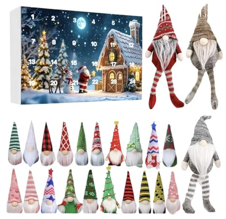 Countdown Kalender,Wichtel 24 Tage Weihnachtscountdown | Festtags Spielzeugfigur Für Party Fest Haus Aktivitäten Ferien Kinder Junge Mädchen