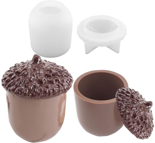 Molde de Silicona de Piña con Tapa para Hacer Macetas, Velas, Portalvelas y Tarros - para Yeso, Cemento y Resina Epoxi - Ideal para Manualidades DIY y Decoración del Hogar