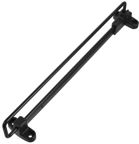 EPIGEIST Barra Extraíble para Armario 30cm Negra, Herraje Telescópico | Hierro y Plástico, 1 Pieza Soporte Incluido, Acabado Negro Liso para Montaje Superior