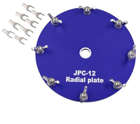 EffiFish Grounding Grid Plate, For PAC-12 JPC-12 Portable Shortwave Antenna, Aluminium Ground Network Disc, 11Cm Diameter With 2.4mm Terminal Hole, Outdoor Radio Communication Accessory