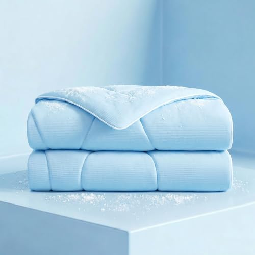luciphia Couverture rafraîchissante pour Chiens Q-Max>0,5,Plaid réfrigérant Lavable en Machine pour Chien et aux Chats,Convient aux canapés,aux Lits et aux Lits pour Chiens Bleu Clair 74 * 102cm