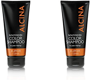 ALCINA Color Shampoo Kupfer - 2 x 200 ml - farbschützendes Shampoo für natürliches, coloriertes und gesträhntes Haar