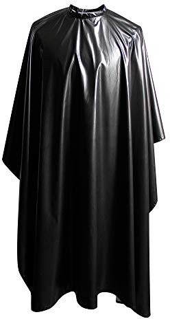 SMARTHAIR Professionelle Friseurumhänge Polyester Haarschneideumhang Friseur Cape,54 x62, Schwarz,C350001C