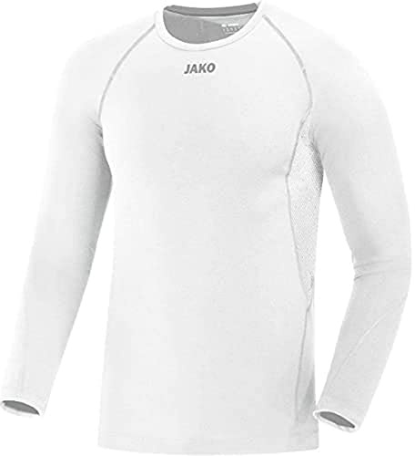 JAKO Herren Longsleeve Compression 2.0, Weiß, M