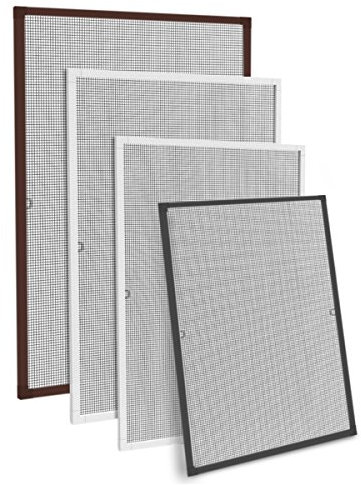 Sun World Insektenschutz nach Maß, Weiß, Braun oder Anthrazit, alle Größen, ohne Bohren, Klemmfix, Fliegennetz, Insektenschutzgitter (Anthrazit, Höhe: 50-60 cm x Breite: 81-90 cm)