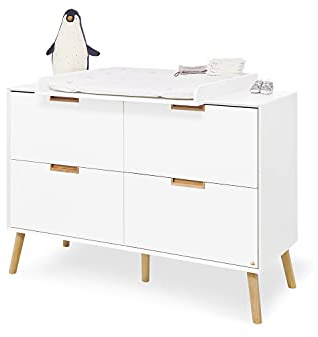 Pinolino 133407X Wickelkommode 'Edge' extrabreit, weiß, 1 stück