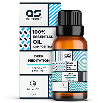 Aerosoul® Ätherische Öle Für Diffuser, Duftöl Anti Stress, Ätherische Öle Bergamotte, Vanille, Kamille, Lavendel, Aromatherapie Öle, 100% Ätherische Öle, Premium Qualität, 30ml