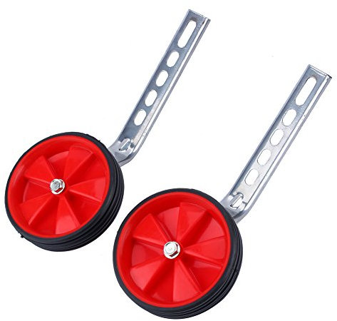 Fahrradstabilisatoren für Kinder, Fahrradtrainingsräder 12-20 Zoll Universal-Kinderfahrrad-Stützräder Rot