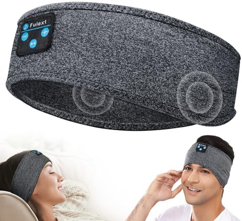 Fulext Casque de Sommeil Bluetooth - Doux et élastique - Confortable - pour Homme, Femme, Adolescent - pour Noël, fête des pères, fête des mères, Anniversaire