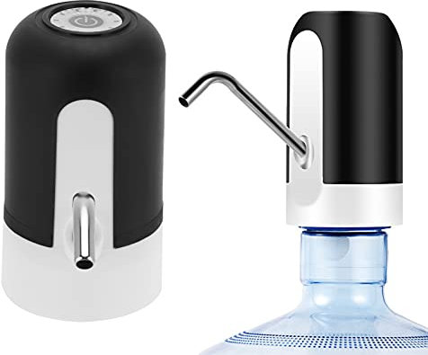 Zerodis Water Bottle Pump USB Charging Portable Water Jug Pump Electric Drinking Water Dispenser Kit for Home Office(black)