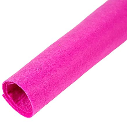 Yimihua Filz Stoff 1mm 85 x 100 cm Filzstoff Bastelfilz Farbig Filz Blätter Vliesstoff Kinder DIY Zubehör zum Handwerk Nähen Projekte(Color:Rose Rot)